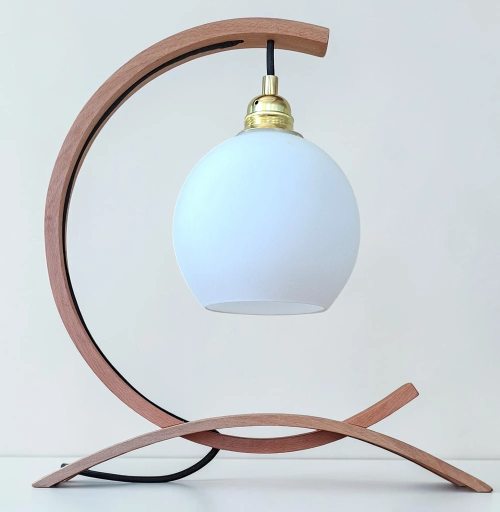 Table Lamp LUNA C #002 (Textilkabel schwarz)