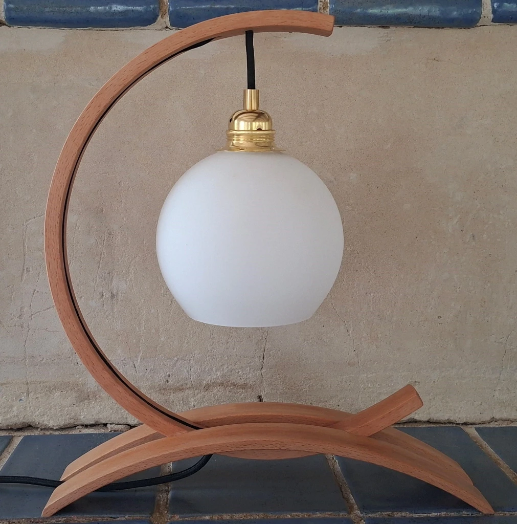 Table Lamp LUNA C #001 (Textilkabel schwarz)
